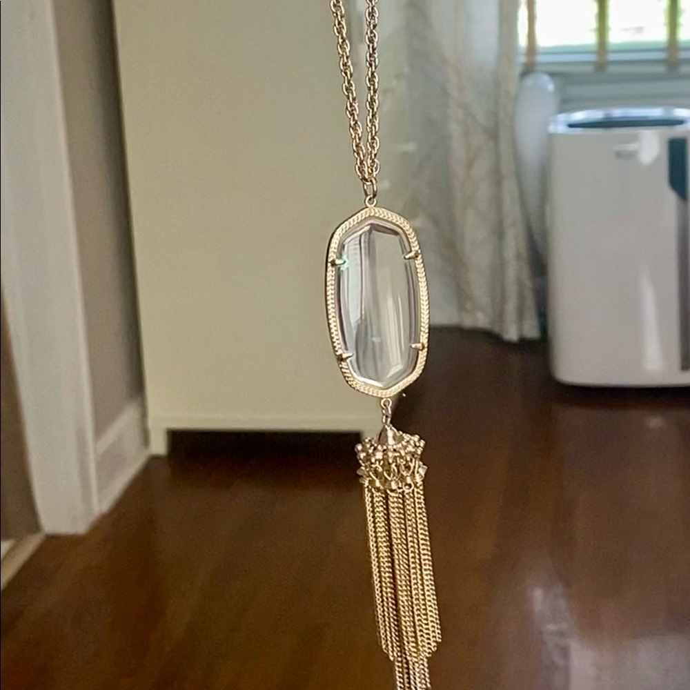 Kendra Scott Rayne Long Gold Pendant Necklace